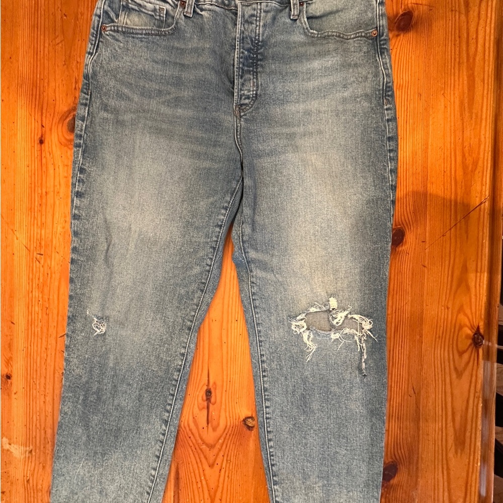 Distressed Blue Jeans